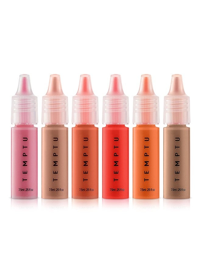 TEMPTU S/B Silicone-Based Airbrush Blush Starter Set: Long-Wear Makeup, Dewy Buildable Formula Brightens Complexion With Natural Flush Of Color | All Skin Types | Includes 6 Shades - Image 1