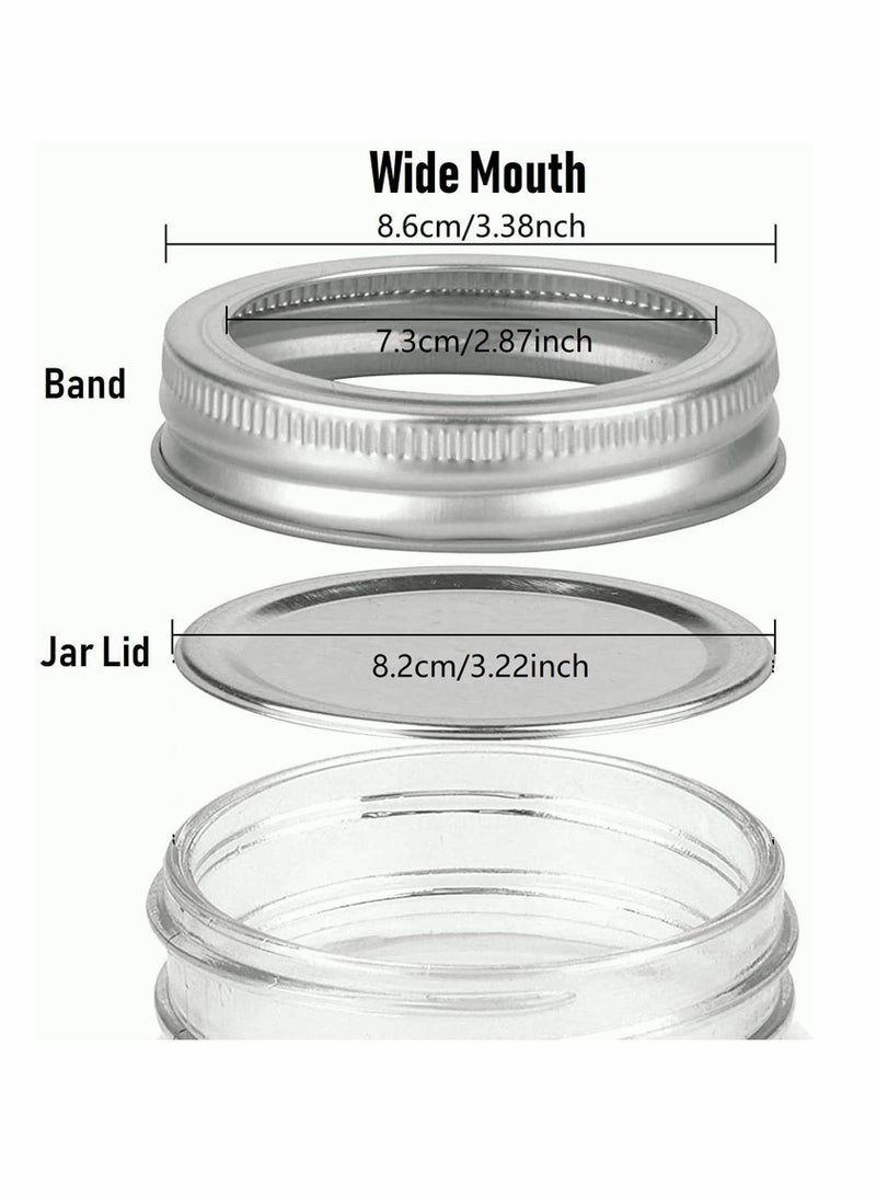 Lids for Jar Canning Lids, Food Grade Material, Split Type Leak Proof and Secure Caps, 12 Set - Image 2