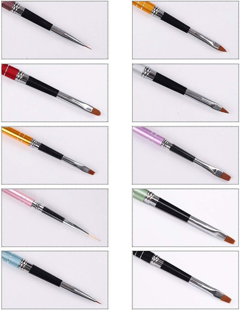 NAILWIND Nail Art Brushes 10 PCS Acrylic Nail Brushes UV Gel Painting Brush Pens Liner Brushs for Home Nail Salon DIY Manicure Acrylic Nail Art Design - Image 4