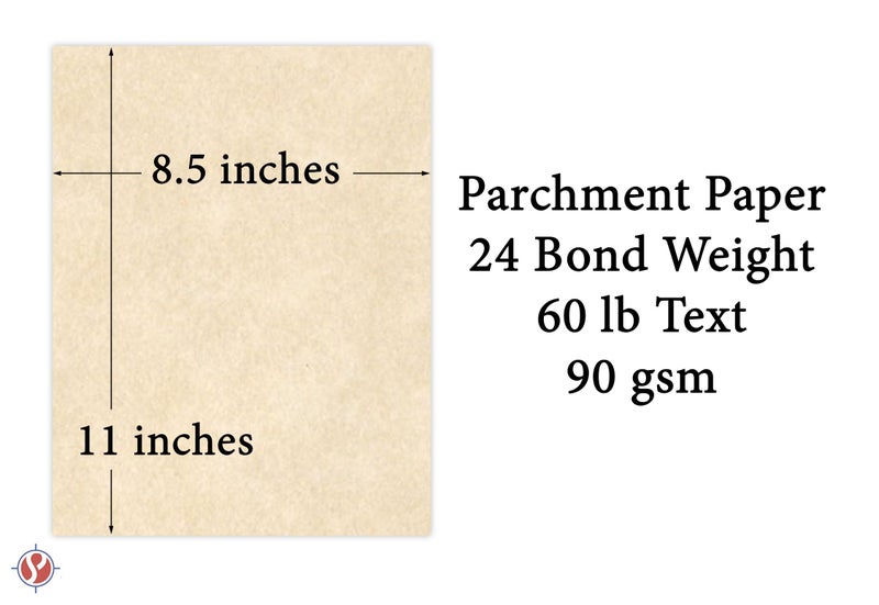 S Superfine Printing Natural Stationery Parchment Paper – Great for Writing, Certificates, Menus and Wedding Invitations | 24Lb Bond Paper | 8.5 x 11” | 50 Sheets/Pack - Image 5