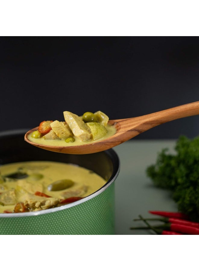 FAAY 13.5" Teak Cooking Spoon, Wooden Spoon, Mixing Spoon Handcraft from Teak | Healthy and High Moist Resistance for Non Stick Cookware - Image 3