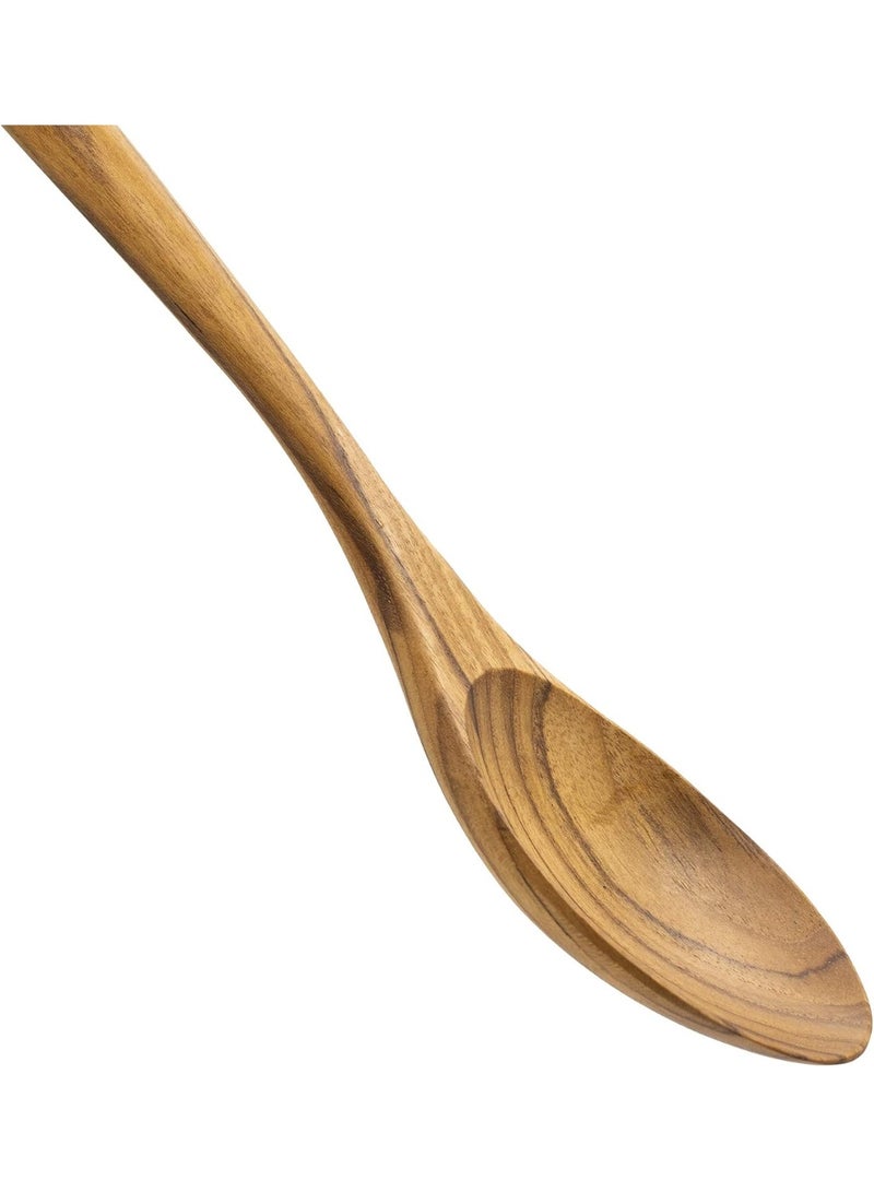 FAAY 13.5" Teak Cooking Spoon, Wooden Spoon, Mixing Spoon Handcraft from Teak | Healthy and High Moist Resistance for Non Stick Cookware - Image 2