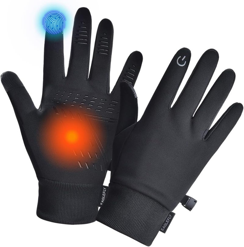 EAGLEFLY Store Winter Gloves Women Men Waterproof Warm Gloves with Touch Screen Fingers Thermal Glove for Men Women Running Riding Cycling Driving Windproof Water Resistant - Image 1