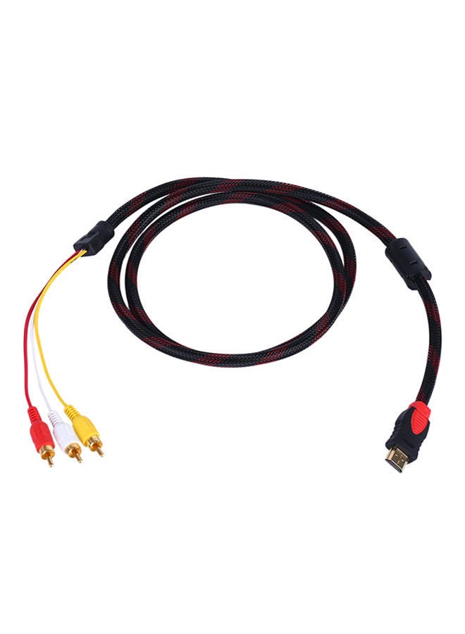 NIBEMINENT HDMI To RCA Video Audio AV Cord Multicolour