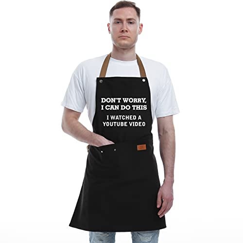 REHAVE Funny Gift for Men, Women, Dad, Anniversary, Christmas Gifts for Husband, Boyfriend, Brother, Uncle, Unique Birthday Grilling Gift, Father's Day Gifts from Daughter Son – BBQ Cooking Chef Apron - Image 4