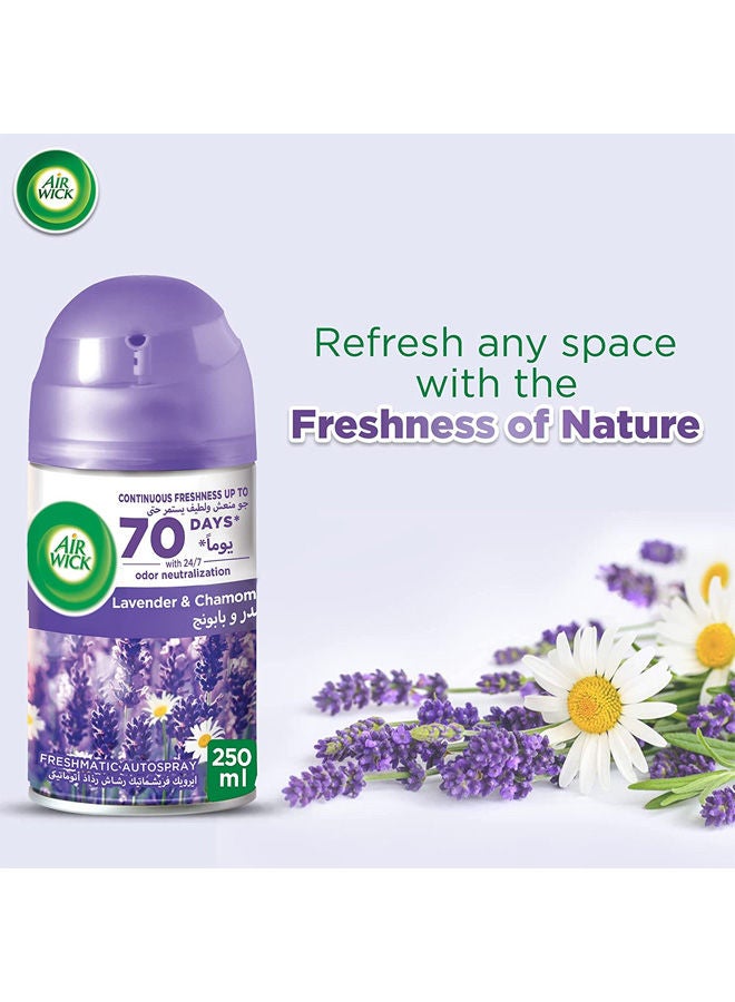 Air Wick Air Freshener Freshmatic Auto Spray Gadget with Refill - Lavender & Chamomile Fragrance 250ml Pack of 2 - Image 3