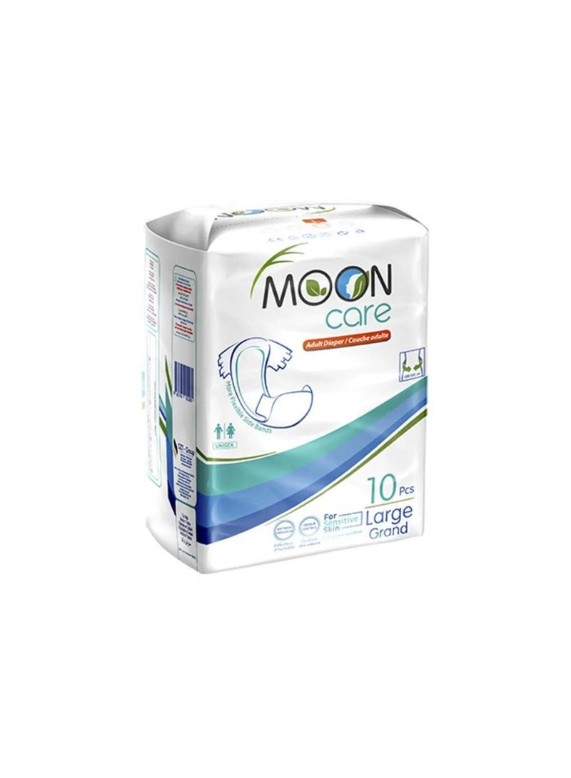 MOON Care Adult Diaper with Waistband - Large - 10 Pieces  - Image 2