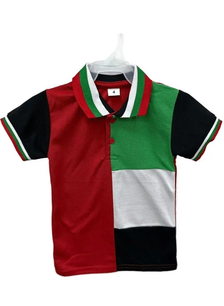 Brain Giggles Brain Giggles UAE National Day T-shirt for Kids Unisex Dress UAE Flag Shirt (5-7 years)  - Image 1