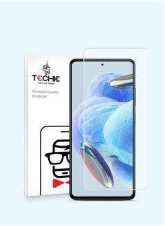 Techie HD Tempered Glass Screen Protector for Redmi Note 12 Pro 5G - Anti Reflection Anti Bubbles 9H Hardness 0.33 mm Rounded Edges Easy Installation  - Image 1