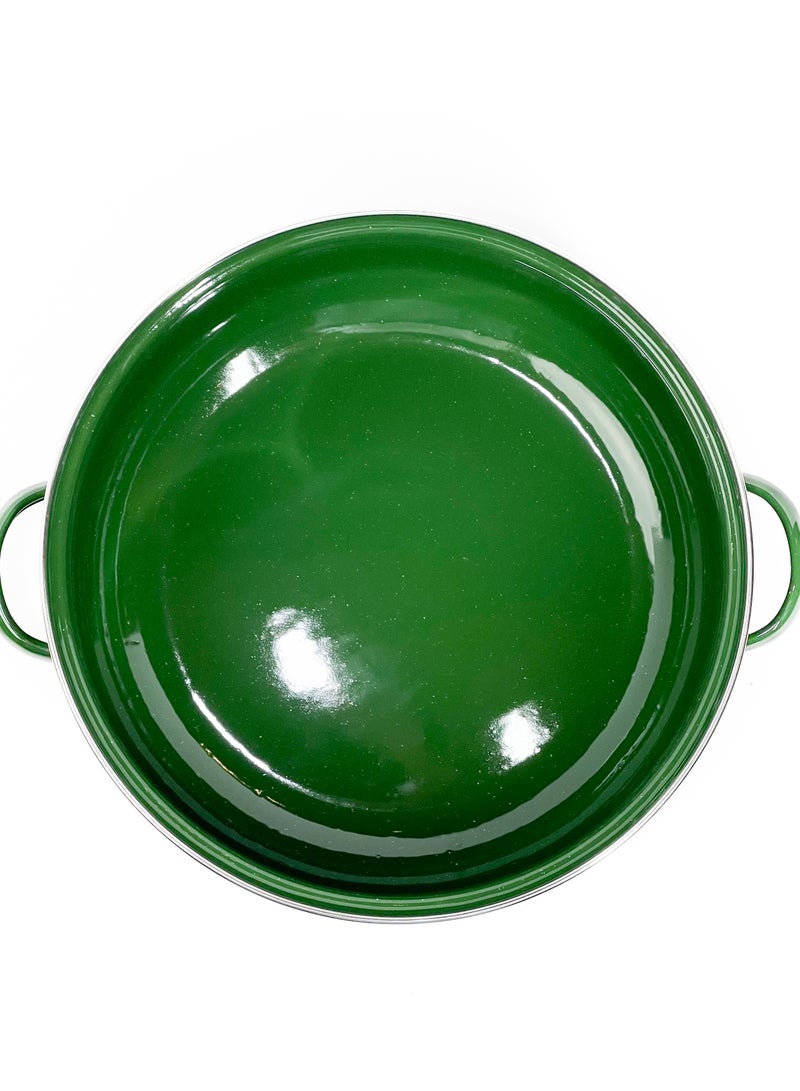 HTH Set of 5 Enamel Cookware Pots with Lid Set Non Stick Coating with Stainless Steel Welt & Dual Handle Non Stick Enamel Dutch Oven for Bread Baking Cooking Soup Dutch Oven  - Image 3