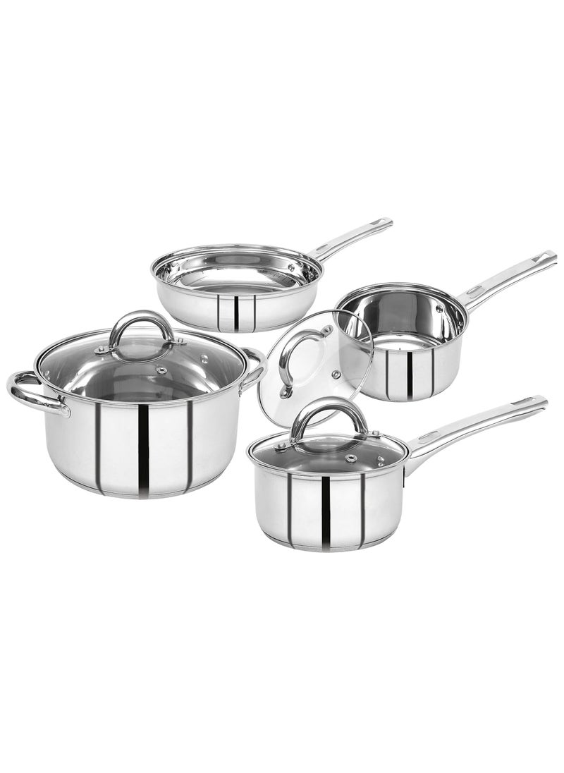 Pristine Pristine Stainless Steel Premium Straight Shape Cookware Set, 7 pcs  - Image 1