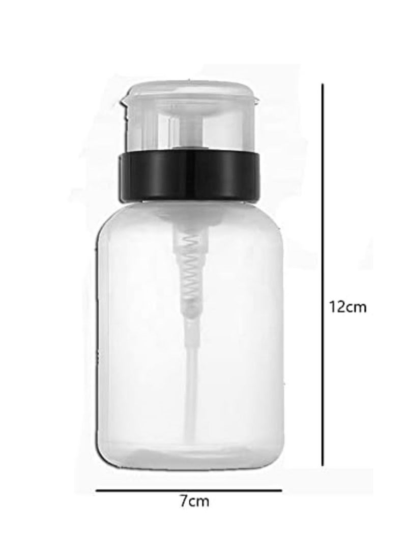 Oasisgalore 2 Pieces 200ml Empty Lockable Pump Dispenser Bottle for Makeup Remover - Clear.  - Image 3