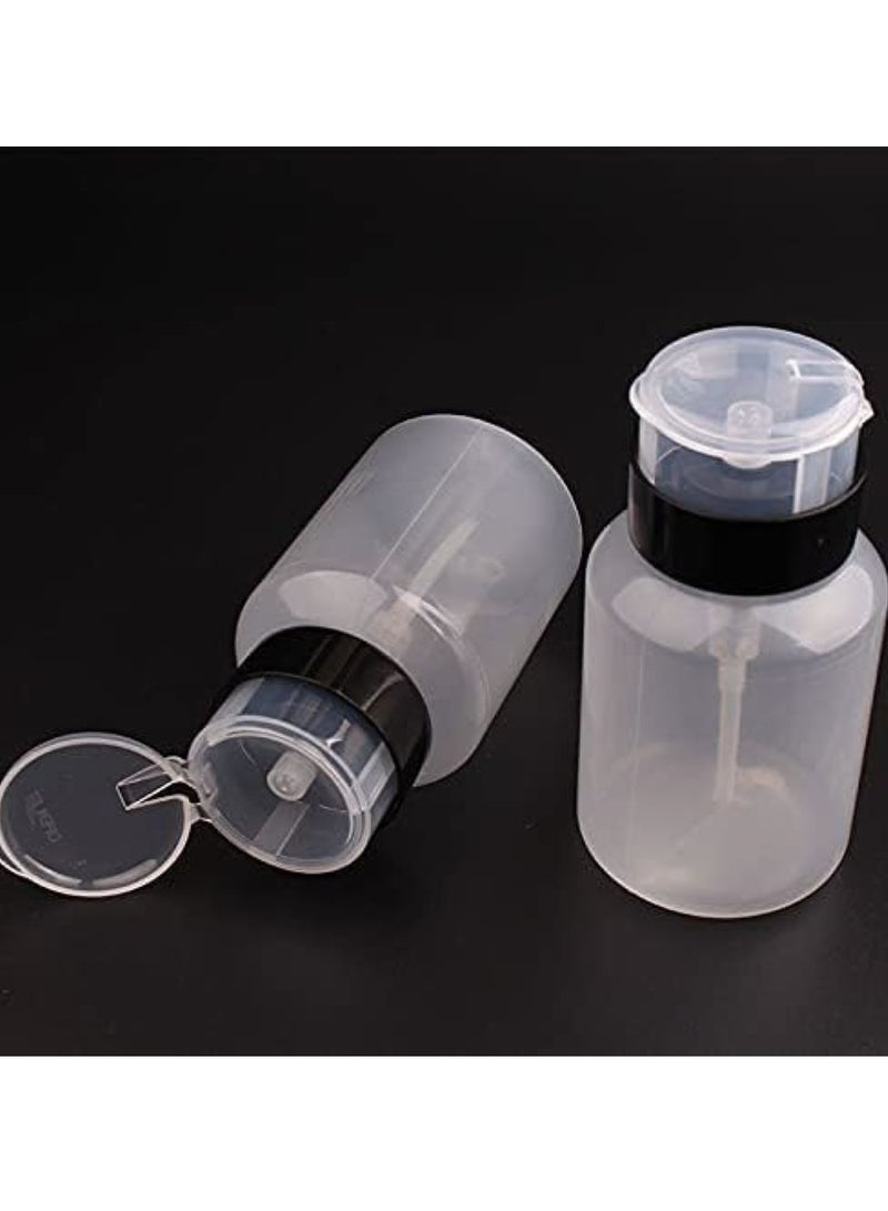 Oasisgalore 2 Pieces 200ml Empty Lockable Pump Dispenser Bottle for Makeup Remover - Clear.  - Image 5