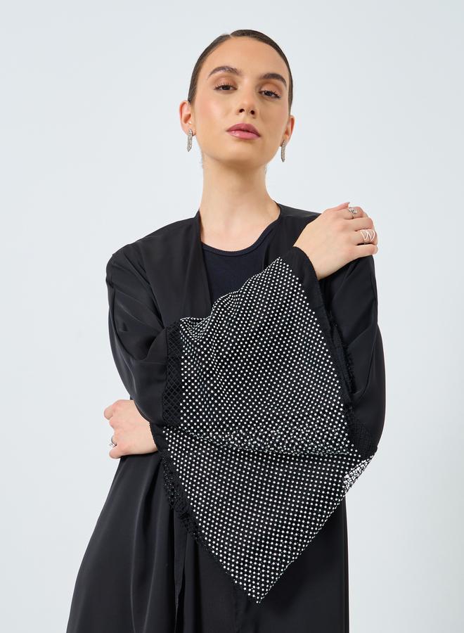 تايك تو عباية مفتوحة بأكمام شبكية مزدوجة - Image 4