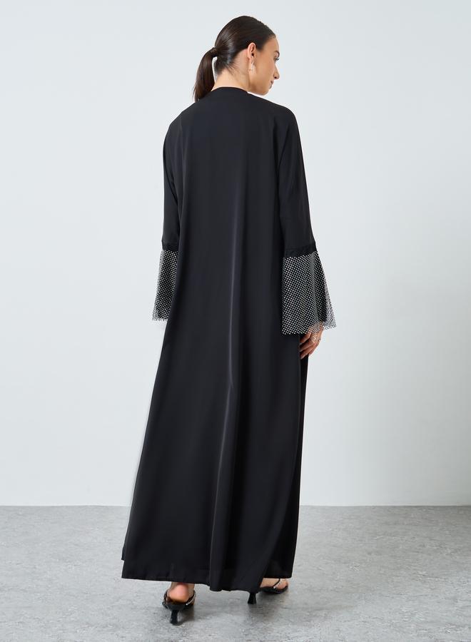 تايك تو عباية مفتوحة بأكمام شبكية مزدوجة - Image 5