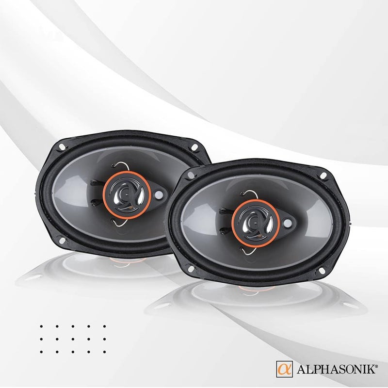 Alphasonik AS268P Loudspeakers 2 Pairs of 6X8 350W Max 3-Way Speakers 4 Ohms Premium Quality Audio Door Speakers for Car or Truck Stereo Sound System - Image 3