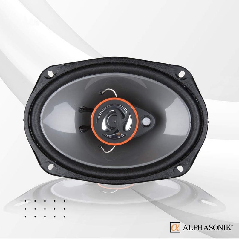 Alphasonik AS268P Loudspeakers 2 Pairs of 6X8 350W Max 3-Way Speakers 4 Ohms Premium Quality Audio Door Speakers for Car or Truck Stereo Sound System - Image 5