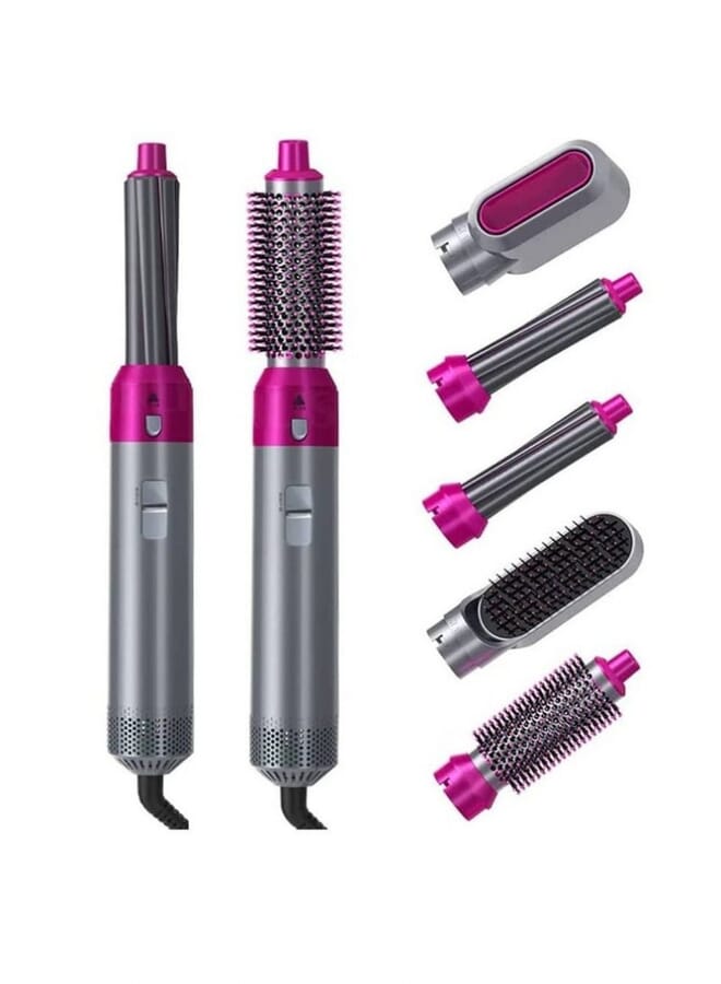 PROMASS 5 In 1 Hair Dryer Hot Air Brush Styler Negative Ion Hair Straightener Volumizer Hair Curler Hot Air Wrap Comb Brush - Image 1