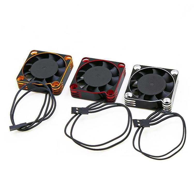LAMAY 40mm RC Cooling Fan 28000RPM Brushless Motor Metal Cooling Fan with Carbon Fiber Cover for RC Car(SILVER) - Image 5
