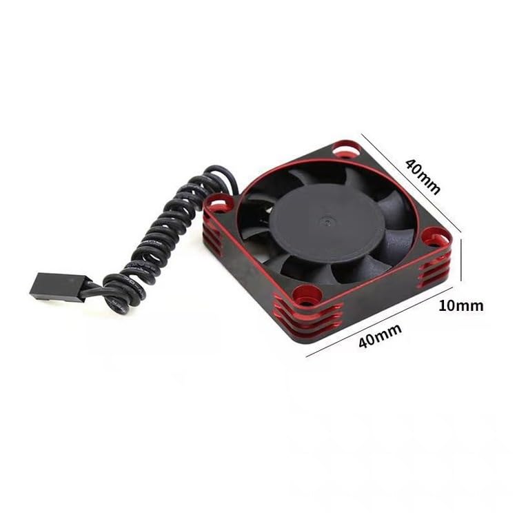 LAMAY 40mm RC Cooling Fan 28000RPM Brushless Motor Metal Cooling Fan with Carbon Fiber Cover for RC Car(SILVER) - Image 4