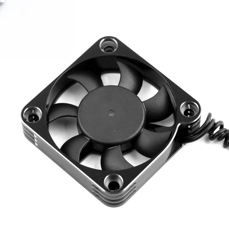 LAMAY 40mm RC Cooling Fan 28000RPM Brushless Motor Metal Cooling Fan with Carbon Fiber Cover for RC Car(SILVER) - Image 3