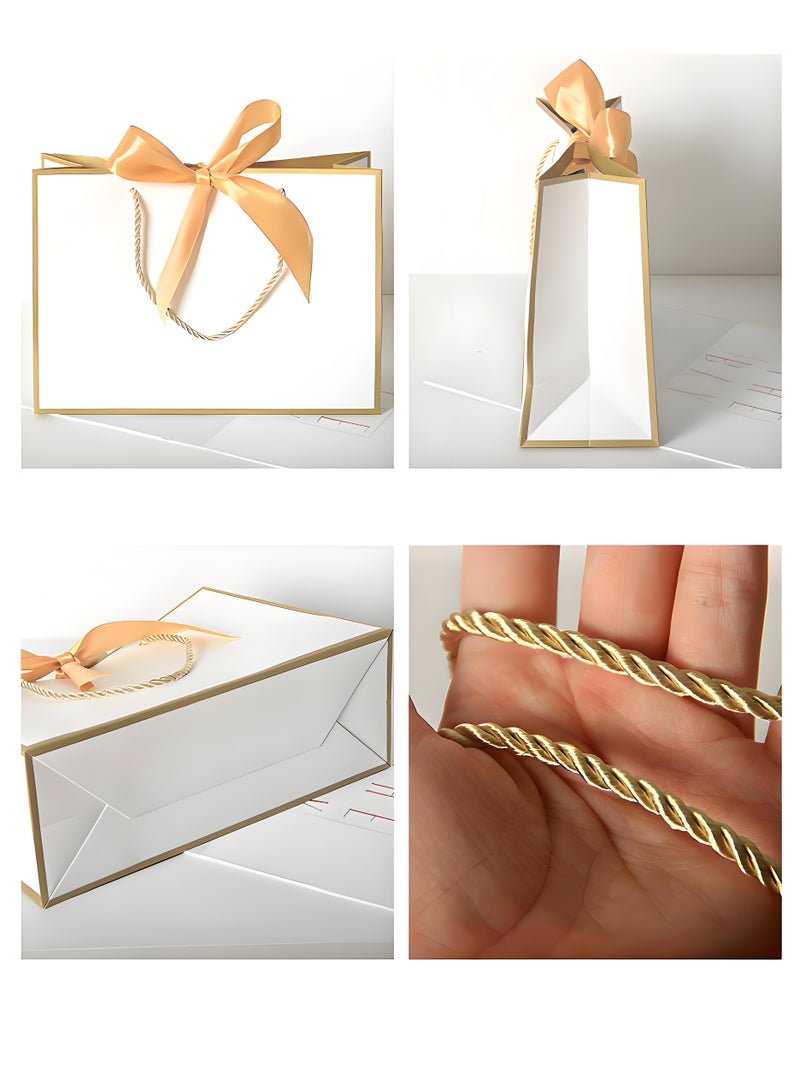 Lee Yon Gift Bags, Small Favor Bags, with Handles and Bow Ribbon, Waterproof Colorful Paper Gift Bags, for Baby Shower, Birthday, Wedding, Party, Festival, Holiday, 6 Colours, 11 x 3.9 x 7.8-inch - Image 2