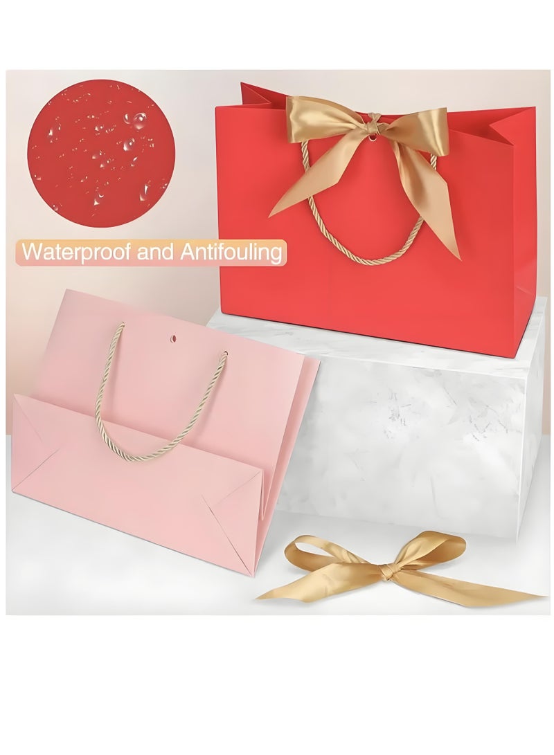 Lee Yon Gift Bags, Small Favor Bags, with Handles and Bow Ribbon, Waterproof Colorful Paper Gift Bags, for Baby Shower, Birthday, Wedding, Party, Festival, Holiday, 6 Colours, 11 x 3.9 x 7.8-inch - Image 5