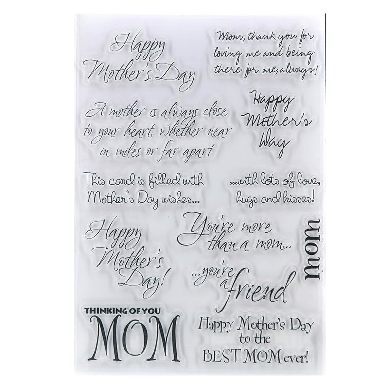 KWELLAM Words Happy Mother's Day Thing of You Mom Clear Stamps for Card Making Decoration and DIY Scrapbooking 21032934 - Image 4