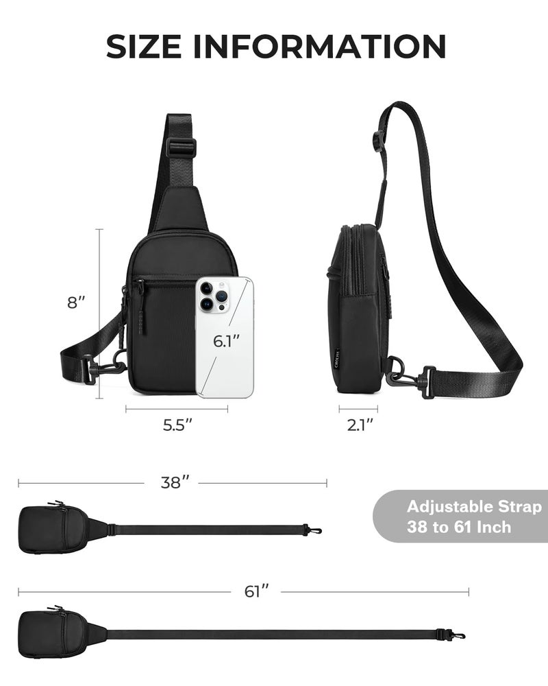 CHOLISS Small Crossbody Bags for Women and Men, Sling Backpack Travel Bag Nylon - Image 5