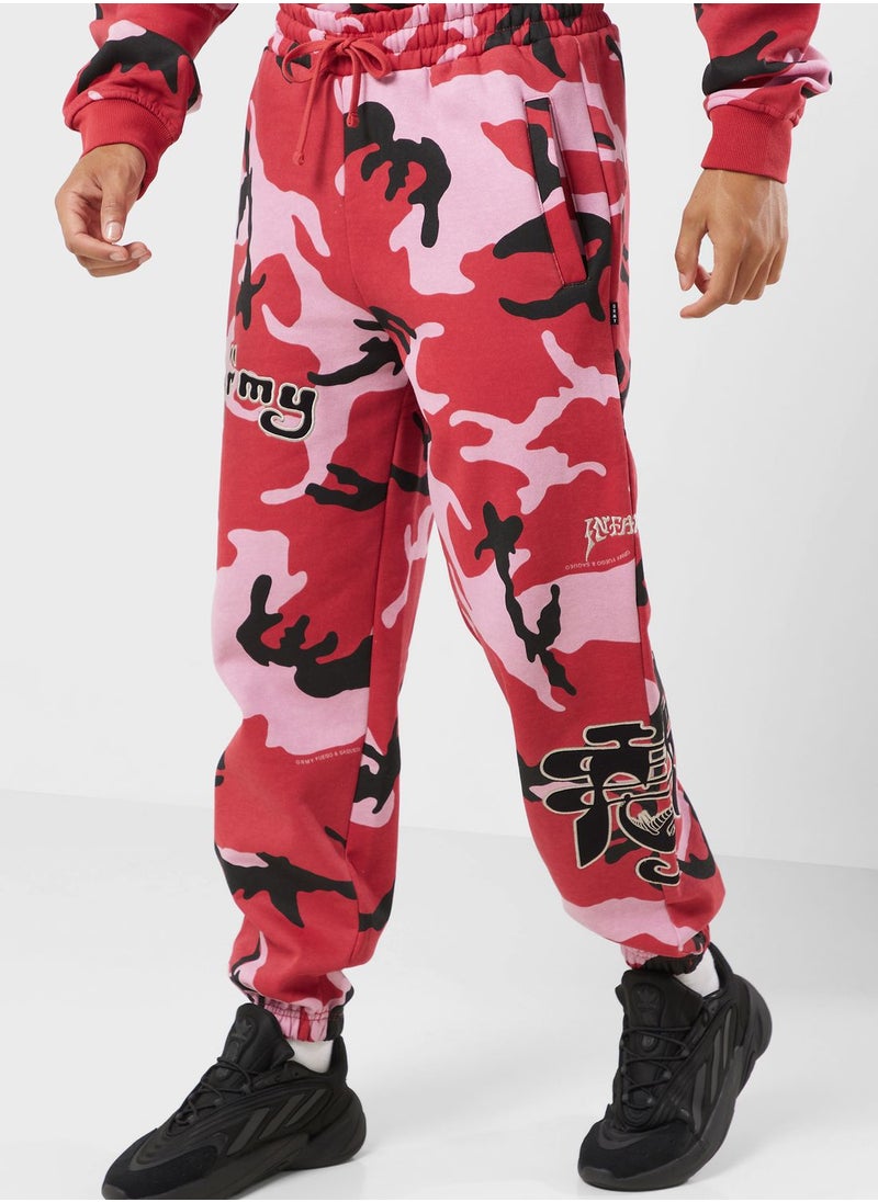 Grimey - All Over Print Tusker Temple Sweatpants - Image 1