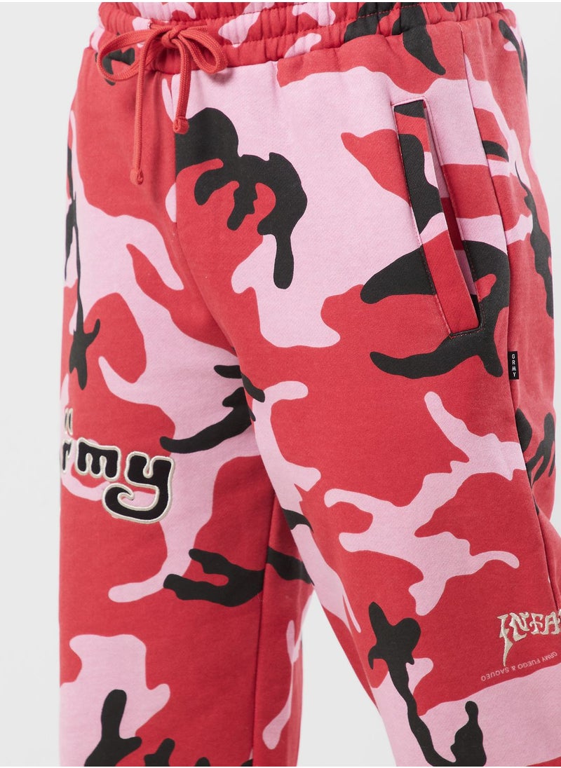 Grimey - All Over Print Tusker Temple Sweatpants - Image 1