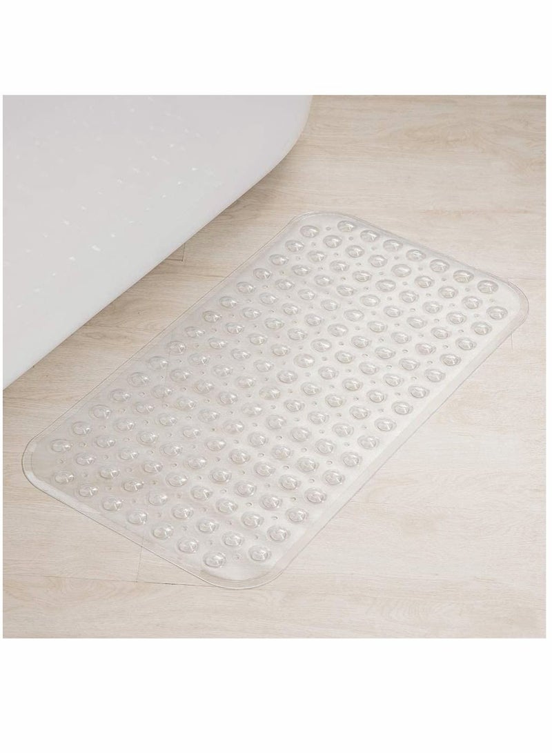 SYOSI Bath Tub Mat, Inches Non-Slip Shower Mats with Suction Cups and Drain Holes, Bathtub Mats Bathroom Mats Machine Washable, Medium Size 27.6 x 15 (Clear) - Image 5