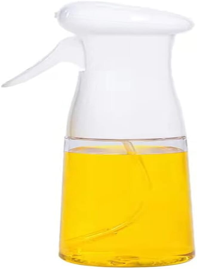 Bigwe Olive Oil Sprayer for Cooking, Glass Oiler Sprayer Portable Refillable Food-grade Kitchen Cooking Oil Bottle for Kitchen, Air Fryers, Salads, Baking, Grilling, Frying, 7oz (210ml) (White)