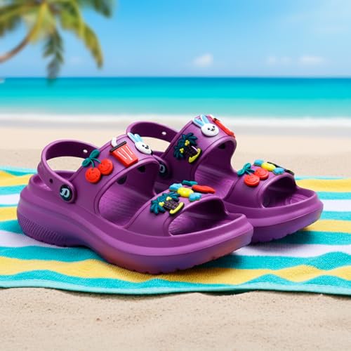 DOCTOR EXTRA SOFT Women's Classic Charms Cushion Sandals/Clogs with Adjustable Back Strap for Adult| Comfortable & LightWeight | Stylish & Anti-Skid | Waterproof Casual Daily Mules Girls & Ladies D-552 - Image 2