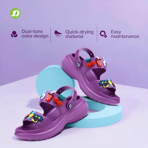 DOCTOR EXTRA SOFT Women's Classic Charms Cushion Sandals/Clogs with Adjustable Back Strap for Adult| Comfortable & LightWeight | Stylish & Anti-Skid | Waterproof Casual Daily Mules Girls & Ladies D-552 - Image 3