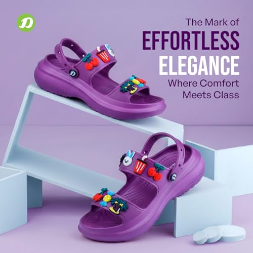 DOCTOR EXTRA SOFT Women's Classic Charms Cushion Sandals/Clogs with Adjustable Back Strap for Adult| Comfortable & LightWeight | Stylish & Anti-Skid | Waterproof Casual Daily Mules Girls & Ladies D-552 - Image 5