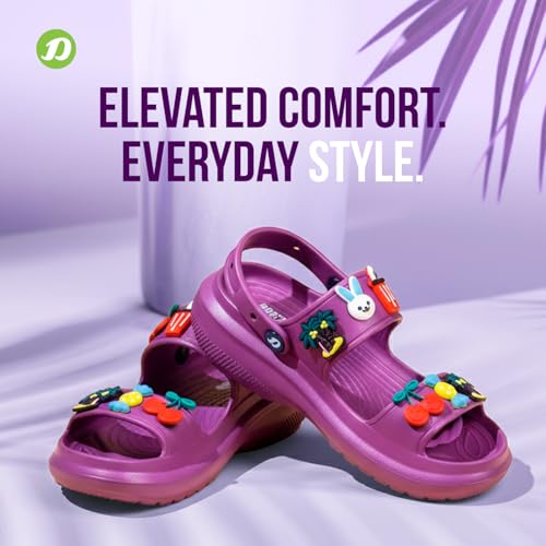 DOCTOR EXTRA SOFT Women's Classic Charms Cushion Sandals/Clogs with Adjustable Back Strap for Adult| Comfortable & LightWeight | Stylish & Anti-Skid | Waterproof Casual Daily Mules Girls & Ladies D-552 - Image 4