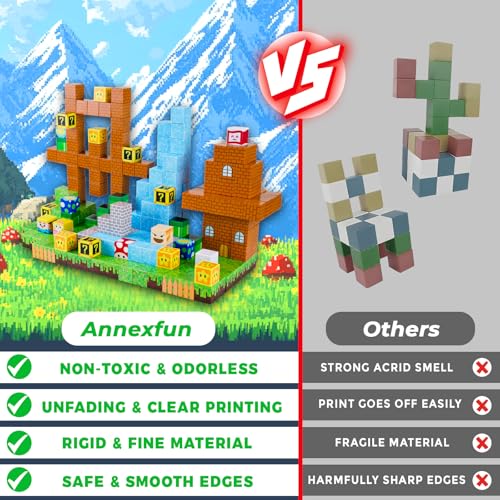 Annexfun Magnetic Blocks-100PCS Magnetic Building Cubes Blocks, STEM Montessori Sensory Toys for Toddlers Kids Boys Girls Ages 3 4 5 6 7 8 9 10 Christmas Birthday Gifts - Image 4