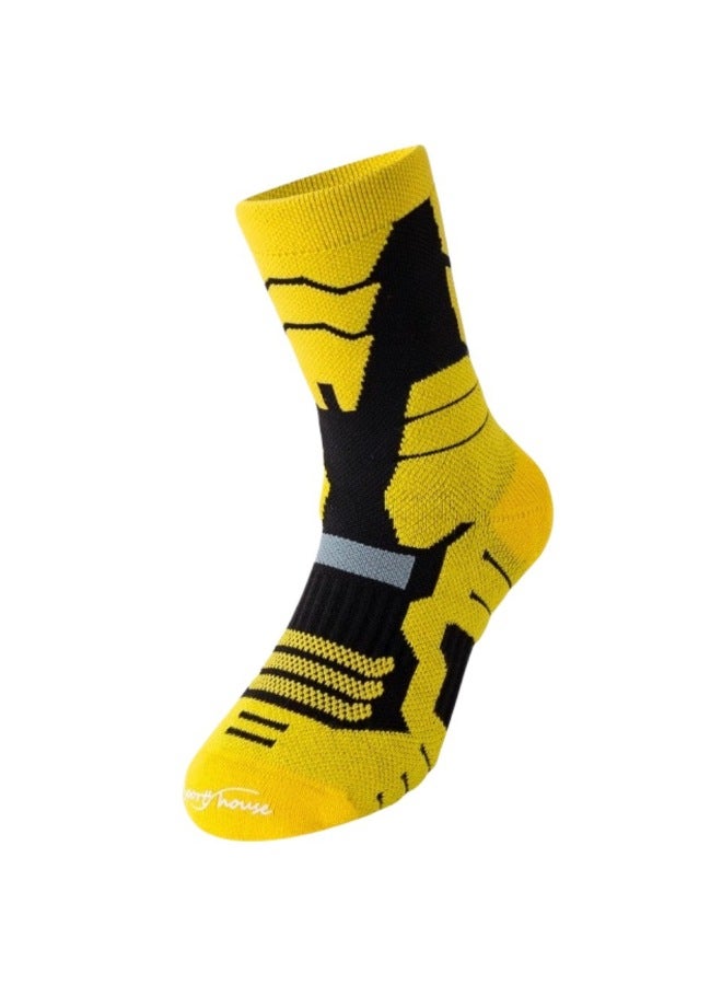 Children's Sports Socks Boys Running Training Basketball Socks Non-slip Shock Absorbing Breathable Socks Thickened Towel Bottom - Image 1