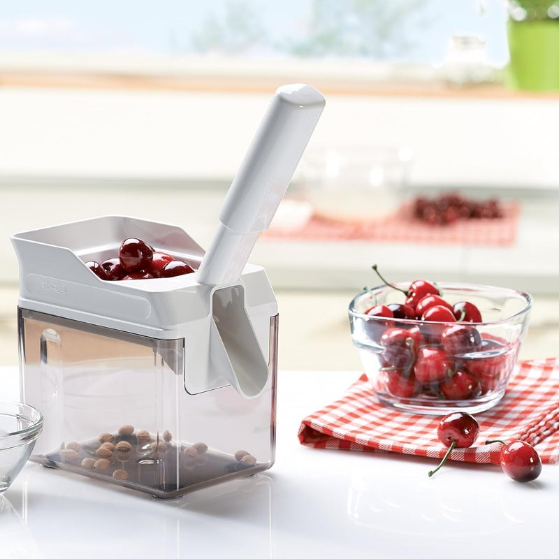 Leifheit 37200 Cherry Pitter with Stone Catcher Container - Efficient Cherry Stone Remover Tool - Image 4