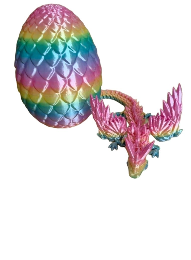 3D Printed Dragon and Dragon Egg