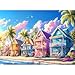 VOLUVOLU 300 Pieces Jigsaw Puzzles for Adults Color House Puzzle for Adults Children Seniors Oil Painting Style Puzzle 300 Pieces Gift for Birthday Home Decor Fun for Family Entertainment205 15 in - Image 2