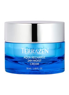 Terrazen Aqua Recharge 24H Moist Cream, 1.69 fl.oz. (50ml) - Korean Face Moisturizer, K Beauty, Hydrating cream, Hyaluronic acid, Biotics Intense Moisturizer  - Image 1