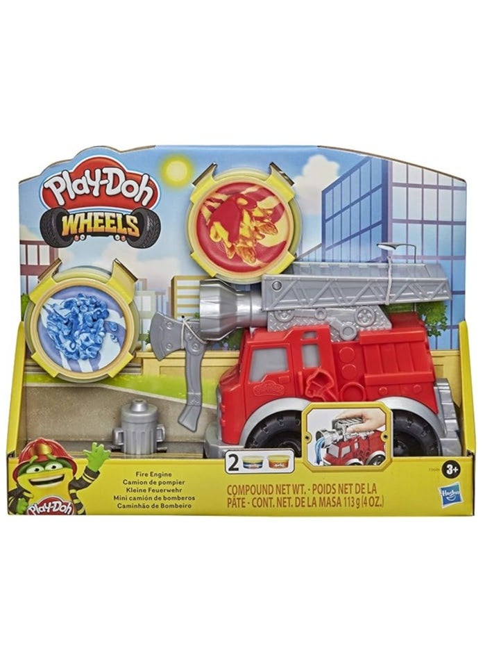 Play-Doh - Play-Doh Wheels Fire Engine Playset – Firetruck Toy with 2 Non-Toxic Modeling Compounds (Water & Fire Colors) | Creative Crafting Toy for Kids Ages 3+ - Image 1
