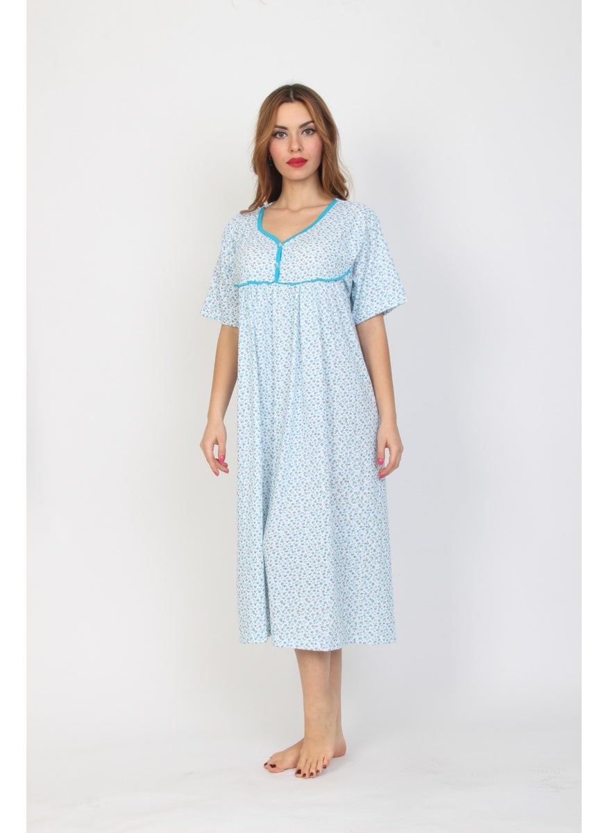 Seva Mother's Nightgown Short Sleeve Battal Comfortable Fit Nightgown  - Image 3