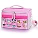 KENOBEE Travel Bag for Toniebox 21 and Yoto Player Large Capacity Audio Player Carry Case With Transparent Bag for Tonies Figures Mesh Pocket for Player Cards and Creative Tonies Characters Pink - Image 3