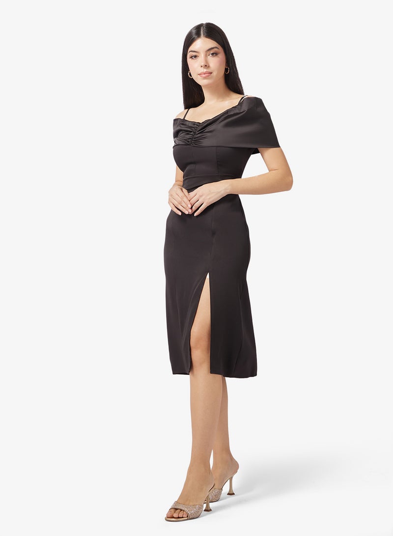 ايلا ليمتد اديشن فستان كوكتيل بكتف مكشوف - Image 1