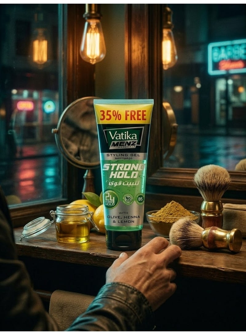 Vatika Menz Strong Hold Styling Hair Gel Spike Up Hold & Shine With Olive - 250 Ml ( packaging may vary ) - Image 4