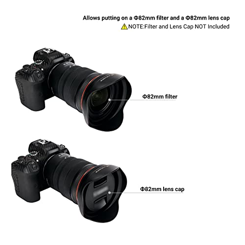 JJC Lens Hood for Canon RF 1535mm F28L is USM on EOS R6 R5 RP R CameraReversible Lens Shade Replace Canon EW88F Lens Hood Compatible with 82mm Filters and 82mm Lens Cap - Image 3