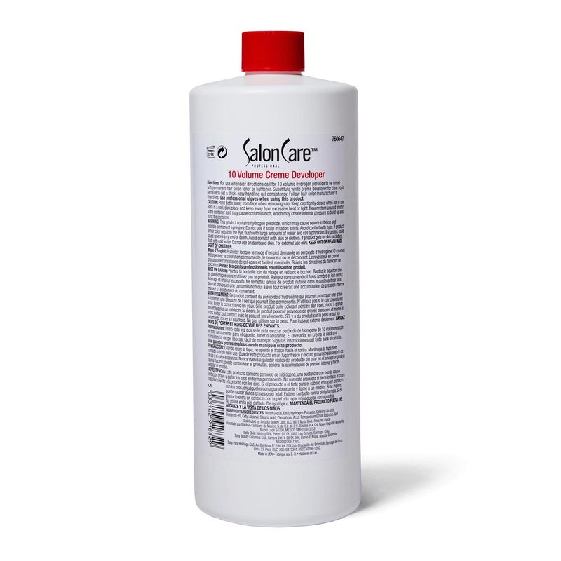 Salon Care 10 Volume Creme Developer 32 Oz - Image 2